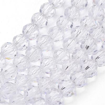 Transparent Glass Bead Strands GLAA-G013-8mm-72-1