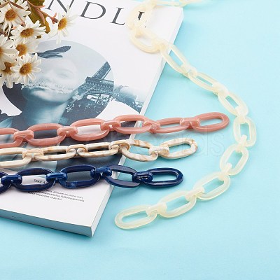 Handmade Acrylic Cable Chains AJEW-JB00956-1