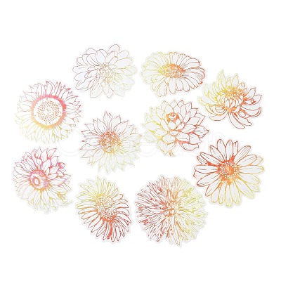 Flower Waterproof PET Stickers Set DIY-G118-01D-1