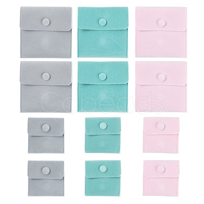 6Pcs 6 Style Square Velvet Jewelry Bags TP-LS0001-06-1