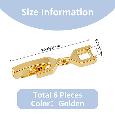 SUPERFINDINGS 6Pcs Brass Fold Over Clasps KK-FH0007-43A-1