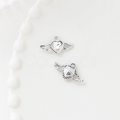 Platinum Alloy Rhinestone Pendants PW-WG43050-01-1