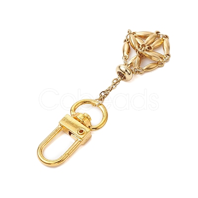 304 Stainless Steel Macrame Chain Pouch Empty Stone Holder Pendant Decoration HJEW-JM02082-1