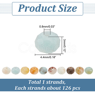 ARRICRAFT 1 Strand Natural Flower Amazonite Beads Strands G-AR0005-86-1