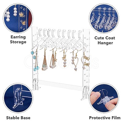 SUPERFINDINGS Transparent Acrylic Earring Hanging Display Stands EDIS-FH0001-05-1