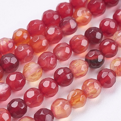 Natural Agate Beads Strands G-P365-01-4mm-1