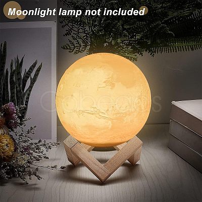 Olycraft 6 Sets 3 Styles Moon Lamp Wood Bottom ODIS-OC0001-63-1