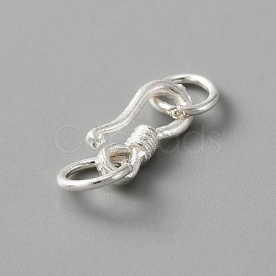 925 Sterling Silver S-Hook Clasps FIND-WH0114-71A-1