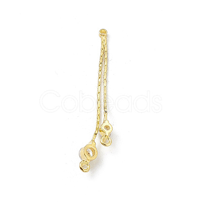 Brass Coreana Chains Tassel Pendants KK-P227-08G-1