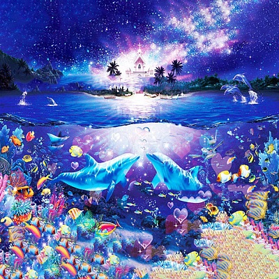 DIY Sea Animals Theme Diamond Painting Kits DIAM-PW0004-093H-1