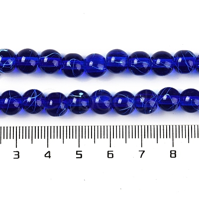 Drawbench Transparent Glass Beads Strands GLAD-Q012-8mm-22-1