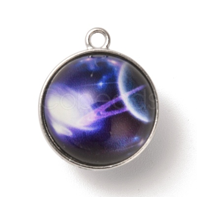 Galaxy Theme Luminous Glass Ball Pendants GLAA-D021-01P-07-1