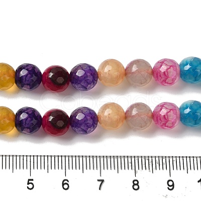 Dyed & Heated Natural Dragon Veins Agate Beads Strands G-P539-A01-21-1