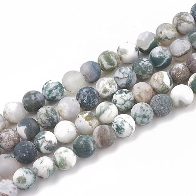 Natural Tree Agate Beads Strands G-T106-036-1