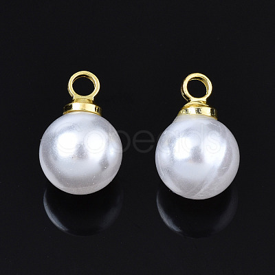 ABS Plastic Imitation Pearl Pendants SACR-T360-01-1