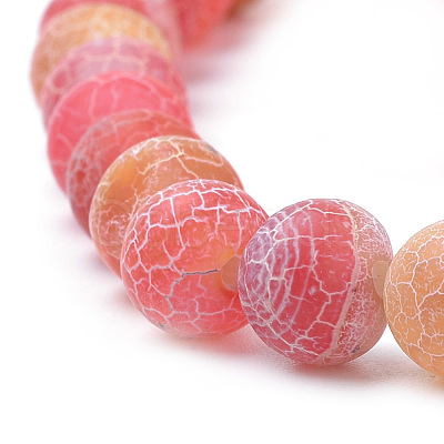 Natural Weathered Agate Beads Strands G-S259-05-8mm-1