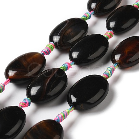 Natural Agate Beads Strands G-K334-02E-1