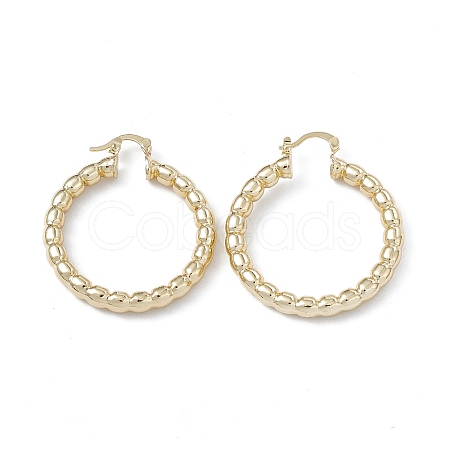 Rack Plating Brass Hoop Earrings for Women EJEW-A088-21G-1
