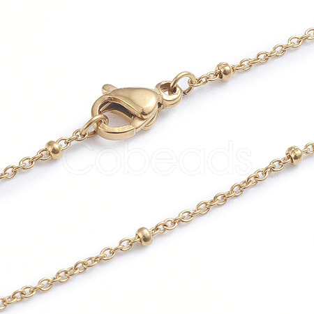 304 Stainless Steel Satellite Chain Necklaces X-NJEW-L173-012-G-1