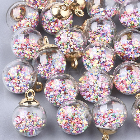 Glass Ball Pendants GLAA-T003-06-1