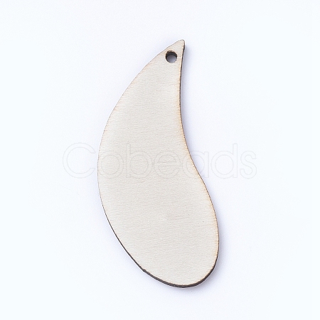 Natural Wood Pendants WOOD-WH0100-38C-1