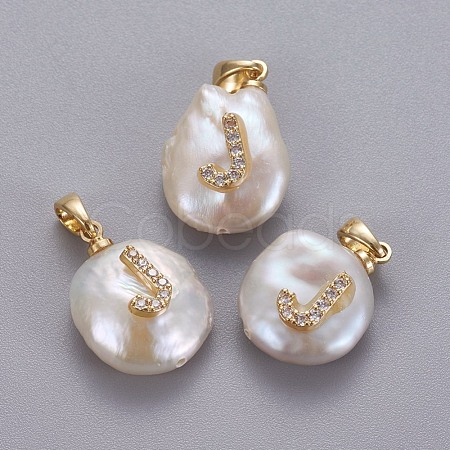 Natural Cultured Freshwater Pearl Pendants KK-L187-A-01J-1