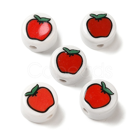 Christmas Theme Handmade Porcelain Beads PORC-NH0001-01B-1