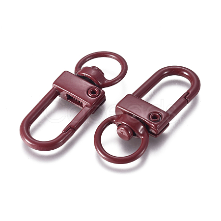 Baking Painted Alloy Swivel Clasps PALLOY-TAC0011-45D-1