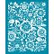 Silk Screen Printing Stencil, for Painting on Wood, DIY Decoration T-Shirt Fabric, Flower Pattern, 100x127mm