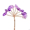 Natural Amethyst Display Decorations, Home Office Decorations, Flower, Golden, 120mm