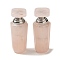 Natural Rose Quartz Dropper Perfume Bottles, with Stainless Steel Color Tone 304 Stainless Steel Findings, SPA Aromatherapy Essemtial Oil Empty Bottle, 2.2~2.35x2.2~2.35x6.9~7cm