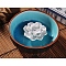 Flower Ceramics Incense Burners Holder, Aromatherapy Furnace Home Decor, Light Sky Blue, 105x30mm