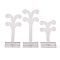 Acrylic Earring Display Tower Set, Tree Shaped Jewelry Organizer Holder for Earrings Storage, Clear, 4.9x2.9x8.55~11.9cm, 3pcs/set