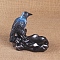 Bird Resin Display Decorations for Crystal Ball Holders, for Home Office Desktop Decoration, Cornflower Blue, 110x120mm