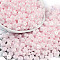 Opaque Colours Luster Glass Seed Beads, Donut, Misty Rose, 6.5x3mm, Hole: 1.8mm, about 1363pcs/pound