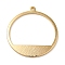 Brass Pendants, Real 18K Gold Plated, Ring, 22.5x20.5x1mm, Hole: 1mm