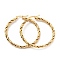 303 Stainless Steel Twist Rope Hoop Earrings with 316 Stainless Steel Pins for Women, Golden, 40x3mm, Pin: 0.7mm