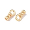 Brass Cord Ends, End Caps with Hole, Bag & Cloth Making Supplies, Column, Real 18K Gold Plated, 7x3.5x2.5mm, Hole: 2mm