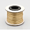 Macrame Rattail Chinese Knot Making Cords Round Nylon Braided String Threads, Satin Cord, Pale Goldenrod, 1mm, about 32.8 yards(30m)/roll