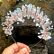 Natural Quartz Crystal Hair Bands, Crown Hair Bands for Women Girls, 200x160mm