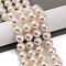 Baking Painted Pearlized Glass Pearl Round Bead Strands, PapayaWhip, 10mm, Hole: 0.8mm, about 40pcs/strand, 15.75''(40cm)