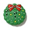 Christmas series Silicone Beads, Green, Christmas Bell, 27.5x27.5x8mm, Hole: 2mm