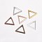 Alloy Linking Rings, Triangle, Mixed Color, 10x11.5x1mm, Hole: 7x7.5mm