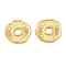 PVD Vacuum Plating 304 Stainless Steel Beads, Irregular Flat Round with Sunflower, Golden, 17x16.5x1.5mm, Hole: 3.6mm