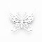 Butterfly Brooch, 201 Stainless Steel Insect Lapel Pin for Backpack Clothes, Nickel Free & Lead Free, Stainless Steel Color, 42x47.5x7mm, Pin: 0.7mm