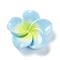 Opaque Resin Cabochons, Plumeria Flower, Light Sky Blue, 20x20.5x6.5mm