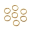 Stainless Steel Open Jump Rings, Round Ring, Real 18K Gold Plated, 6x0.8mm, 20 Gauge, Inner Diameter: 4.4mm