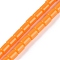 Opaque Resin Beads Strands, Column, Orange, 7x5mm, Hole: 1mm, about 59pcs/strand, 16.14 inch(41cm)