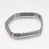 Non-magnetic Synthetic Hematite Stretch Bracelets X-BJEW-K159-01-1