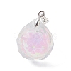 Faceted Teardrop Transparent Glass Pendant PALLOY-JF02348-03-1